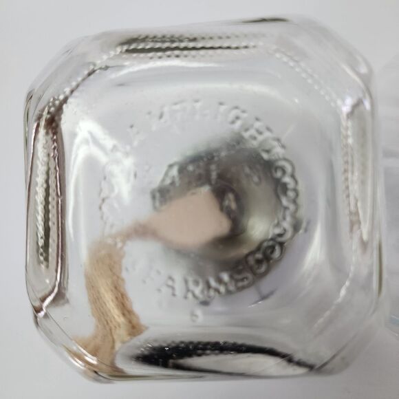 Vintage Lamplight Farms Clear Glass Oil Lamp with Cube Base - Picture 6 of 6